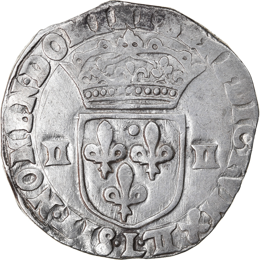 Coin, France, Louis XIII, 1/4 Écu à la croix, 1616, Bayonne, VF