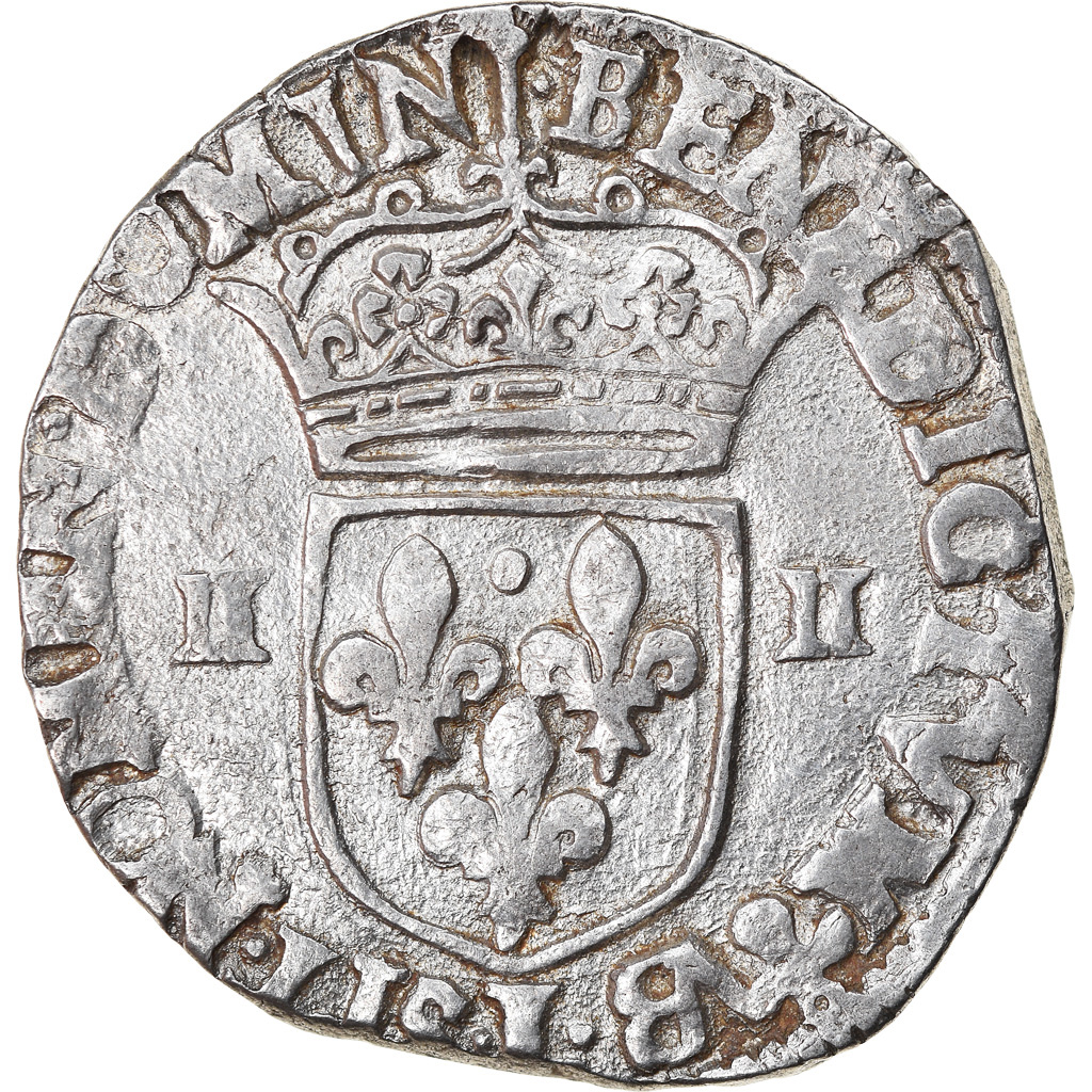 France, Louis XIII, 1/4 Ecu, 1627, Bayonne, Silver, EF(40-45), Gadoury:27