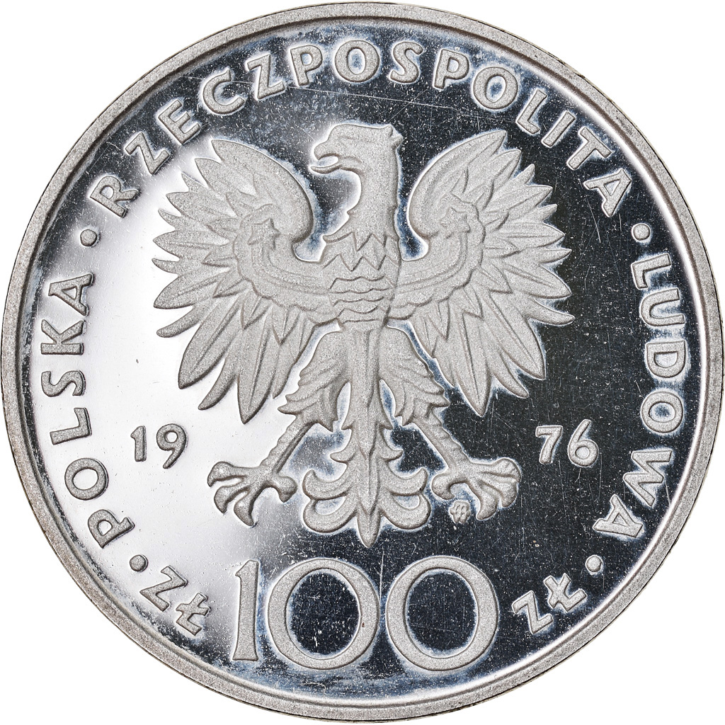 Coin, Poland, 100 Zlotych, 1976, Warsaw, ESSAI, , Silver, KM:Pr277