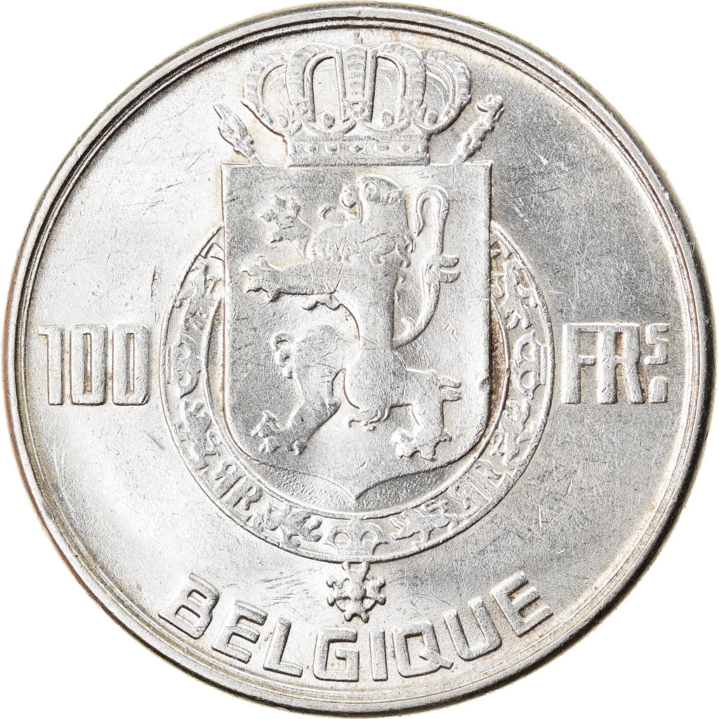 Coin, Belgium, 100 Francs, 100 Frank, 1950, , Silver, KM:138.1