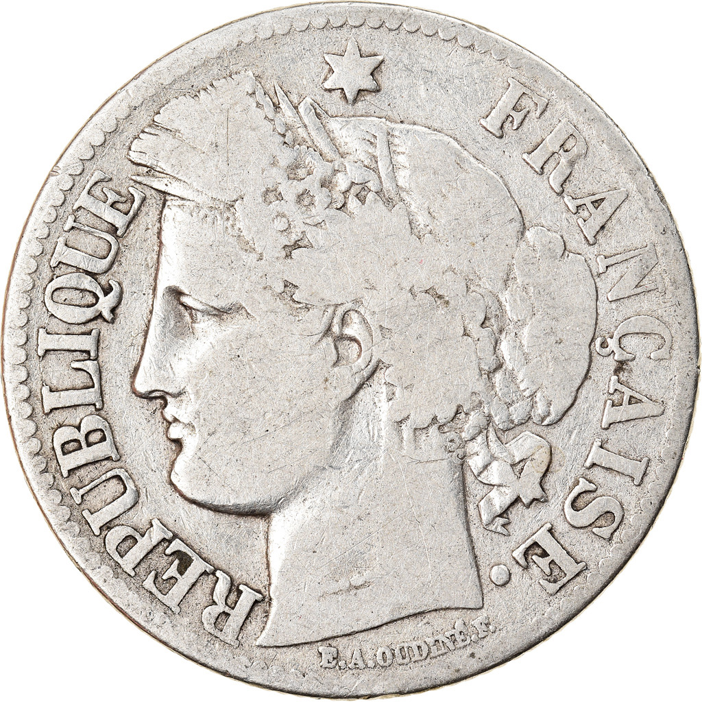 Coin, France, Cérès, 2 Francs, 1871, Paris, , Silver, KM:817.1