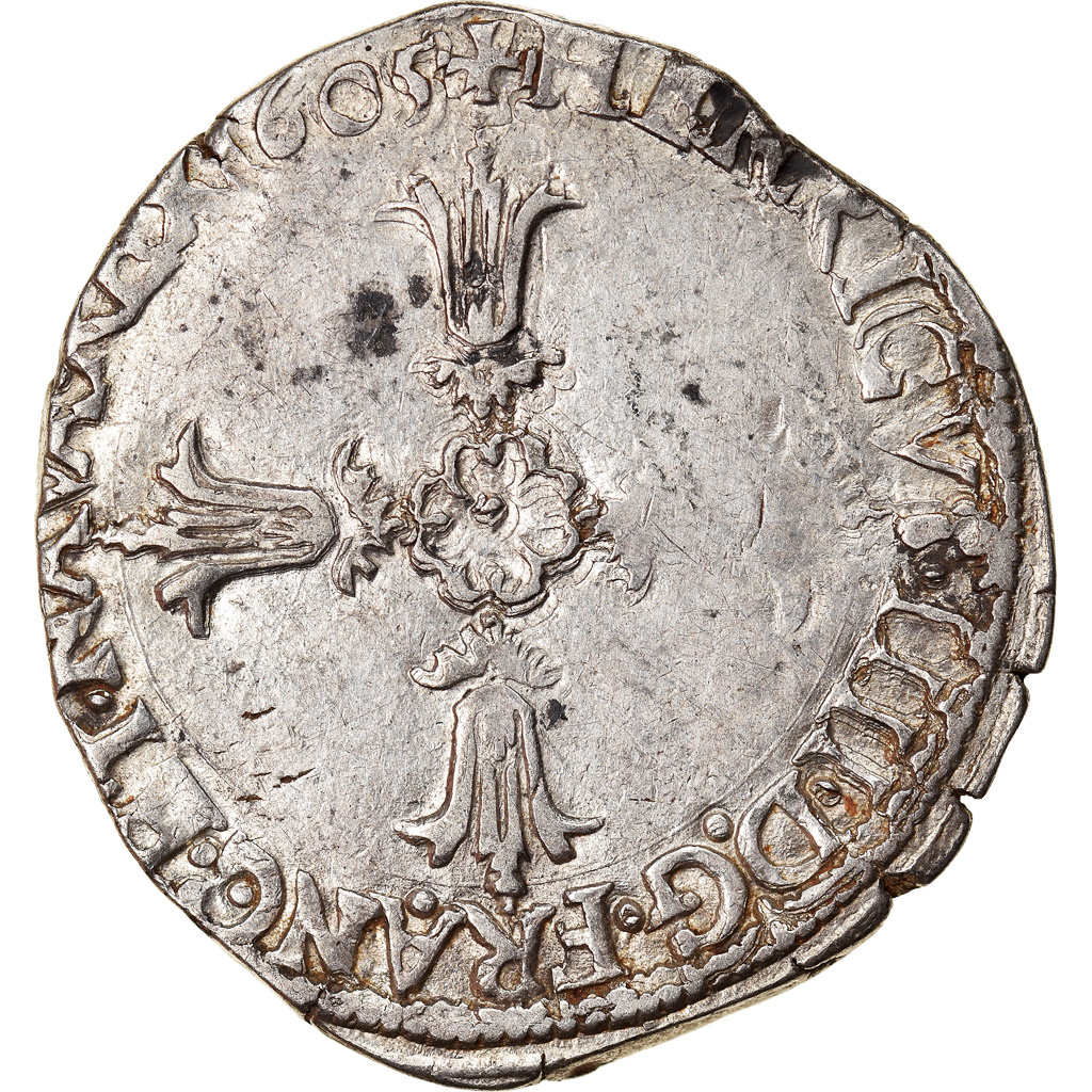 Coin, France, Henri IV, 1/4 Ecu, 1605, Nantes, , Silver, Duplessy:1224