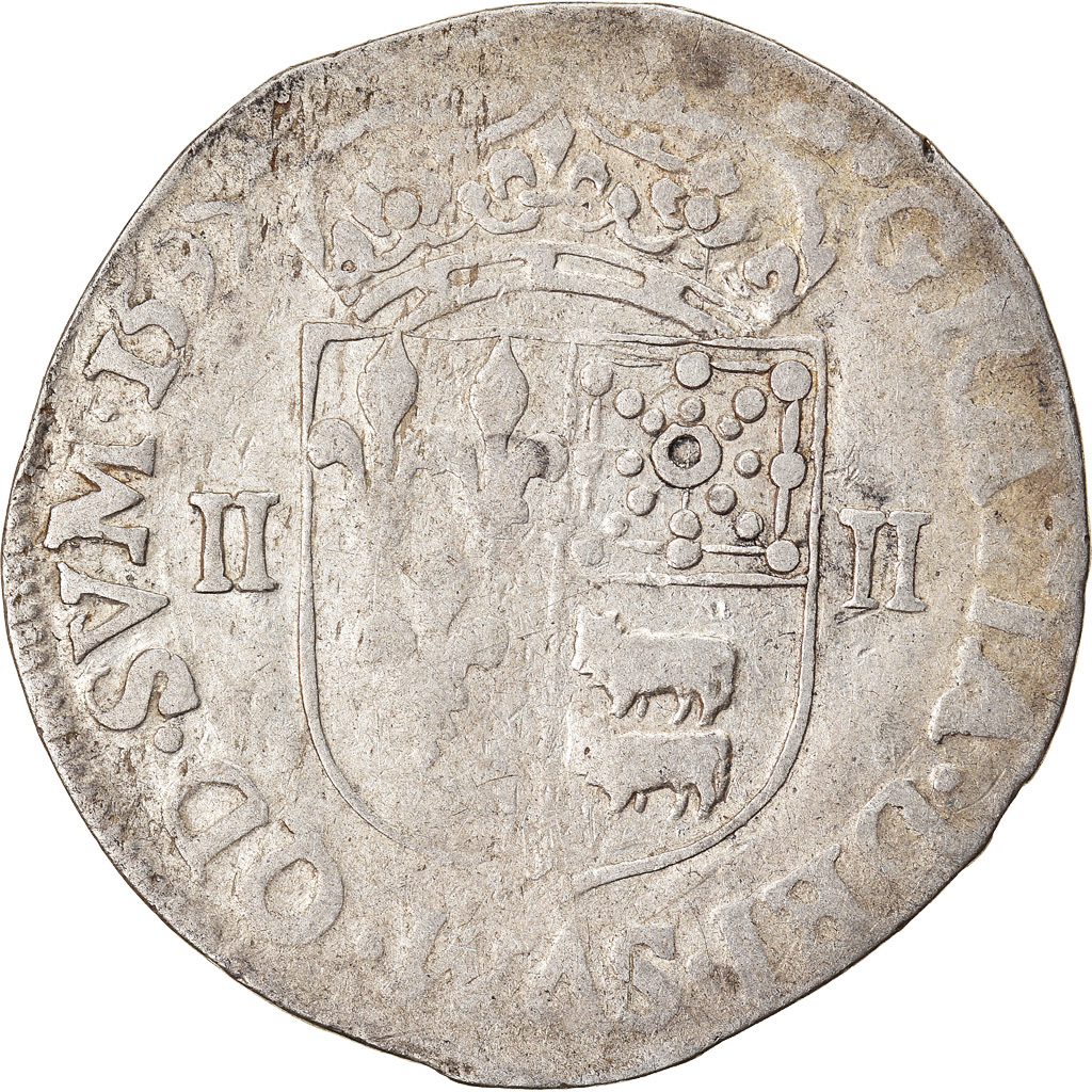 Coin, France, Henri IV, 1/4 Ecu, 1595, Morlaas, , Silver, Duplessy:1240