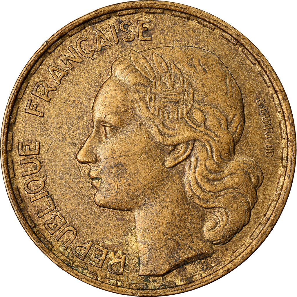 Coin, France, Guiraud, 50 Francs, 1952, Beaumont - Le Roger, 