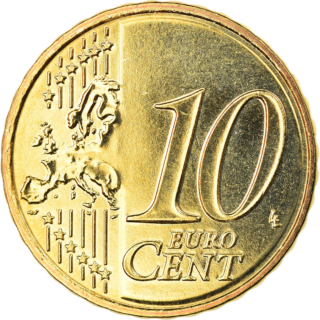 Frankreich, 10 Euro Cent, 2007, Paris, BU, STGL, Messing, Gadoury:4b., KM:1410