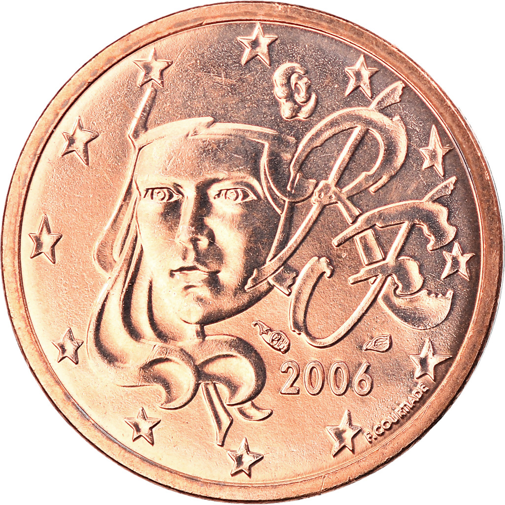 France, 2 Euro Cent, 2006, Paris, BU, FDC, Copper Plated Steel, Gadoury:2