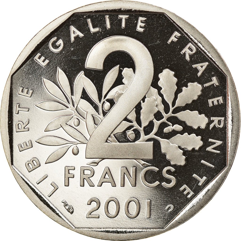 Coin, France, Semeuse, 2 Francs, 2001, Paris, Proof, , Nickel