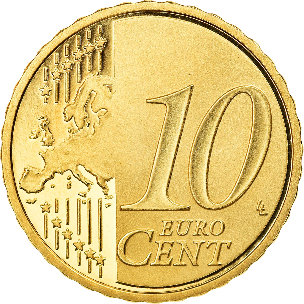 France, 10 Euro Cent, 2014, Paris, Proof, , Brass, Gadoury:4b., KM:1410