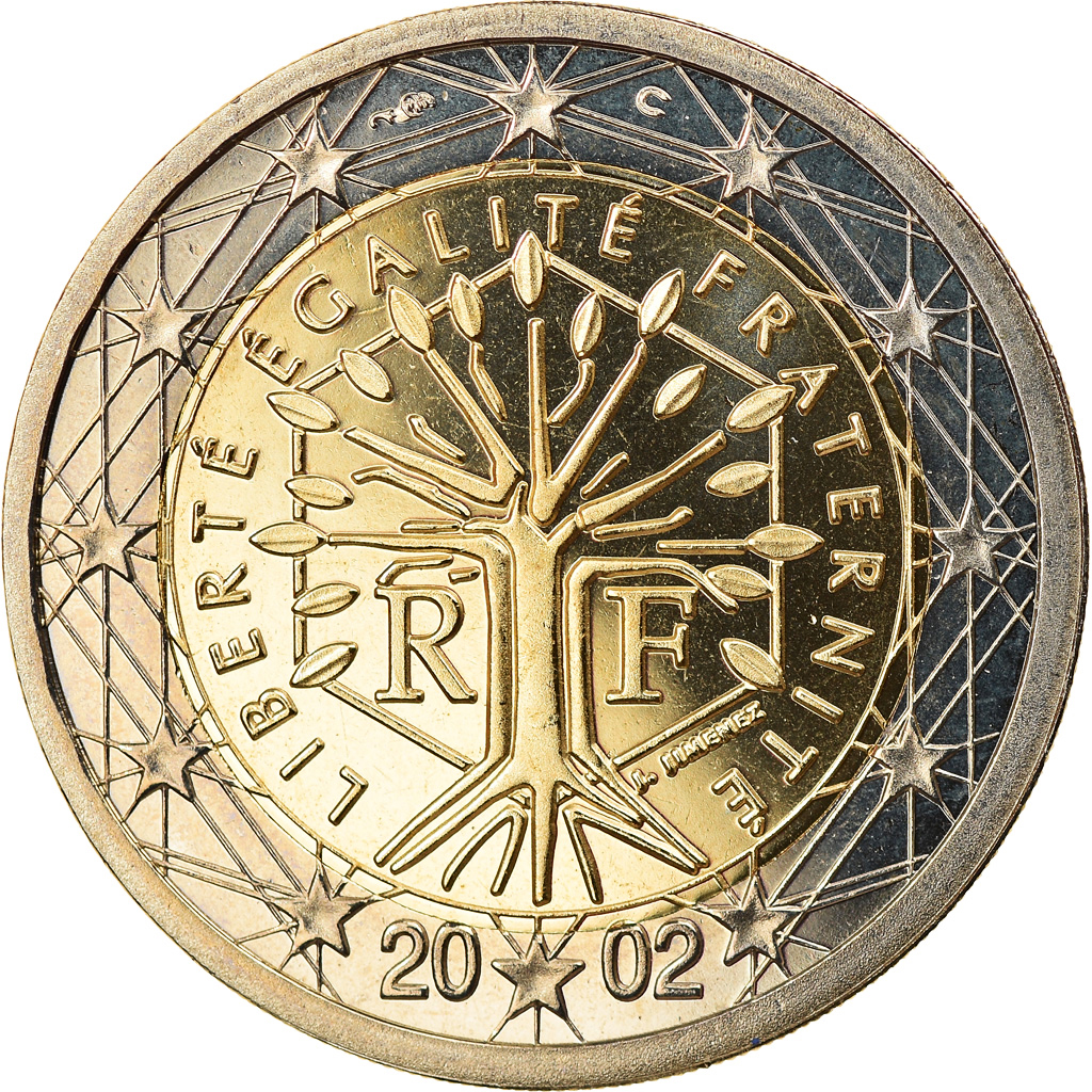 France, 2 Euro, 2002, Paris, Proof, , Bi-Metallic, Gadoury:8., KM:1289