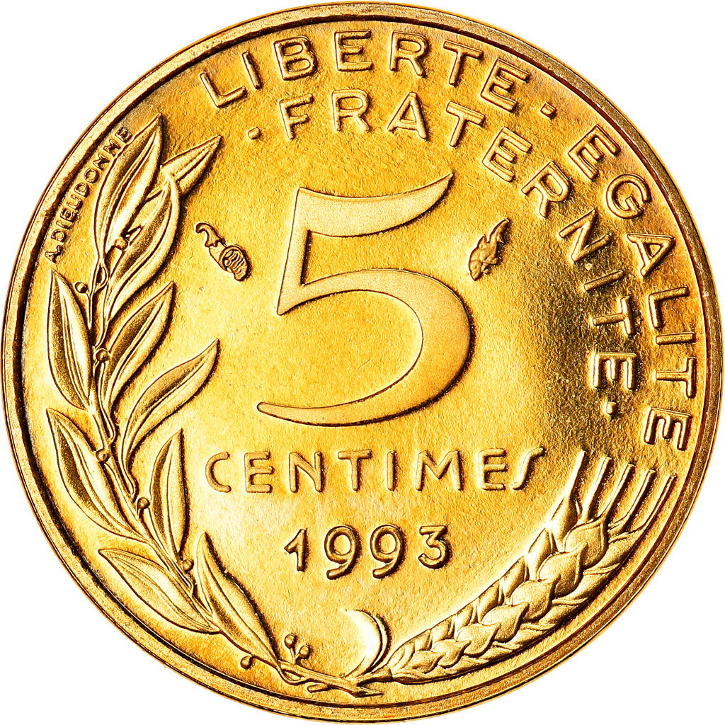Coin, France, Marianne, 5 Centimes, 1993, Paris, Proof, 