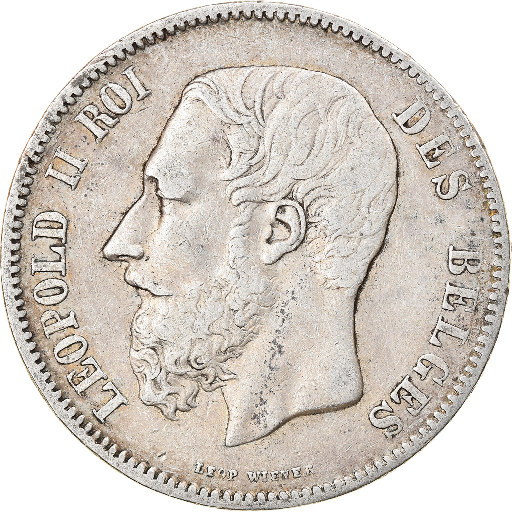 Coin, Belgium, Leopold II, 5 Francs, 5 Frank, 1869, , Silver, KM:24