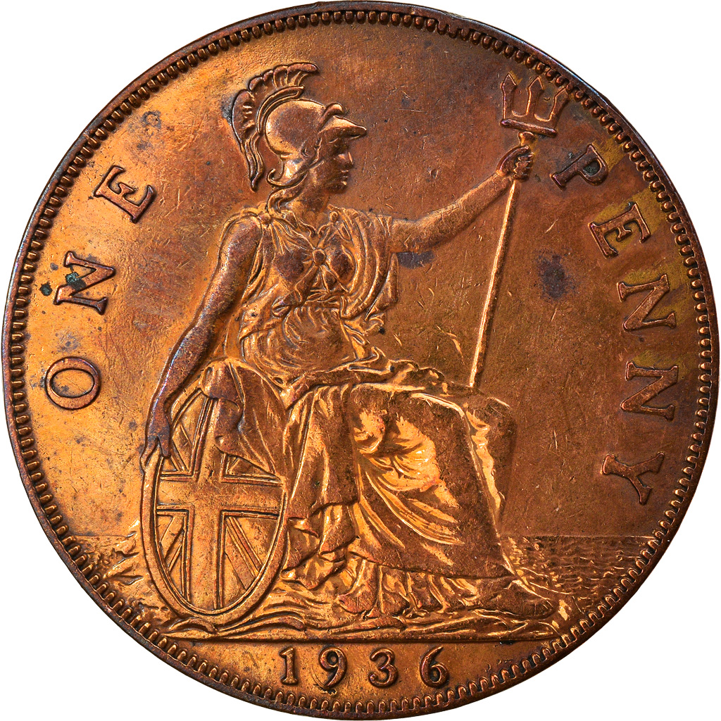 Coin, Great Britain, George V, Penny, 1936, , Bronze, KM:838