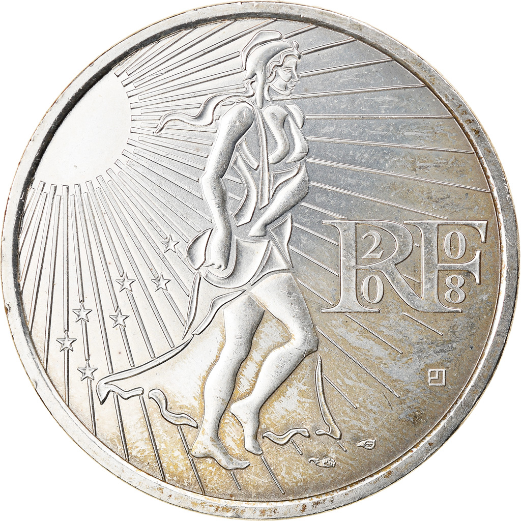 France, 15 Euro, Semeuse, 2008, , Silver, Gadoury:EU288, KM:1535