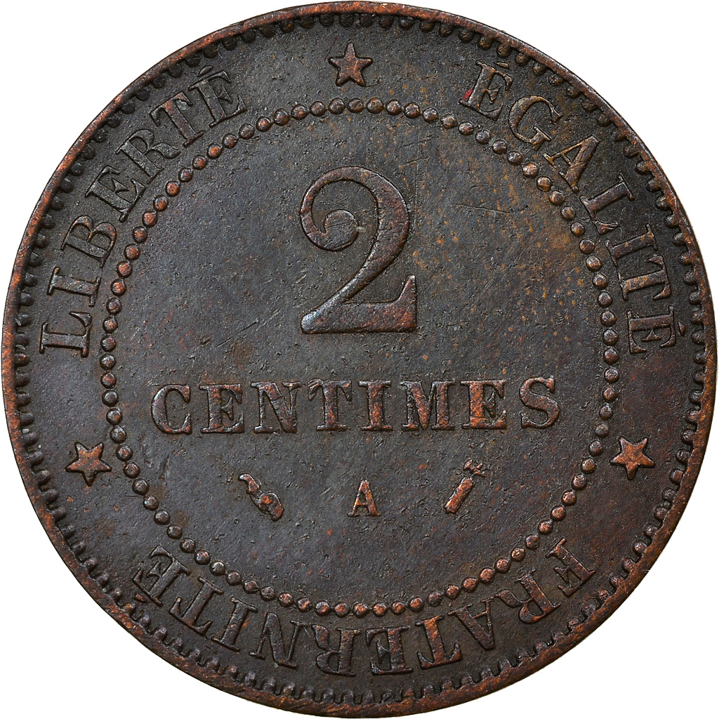 Coin, France, Cérès, 2 Centimes, 1891, Paris, , Bronze, KM:827.1