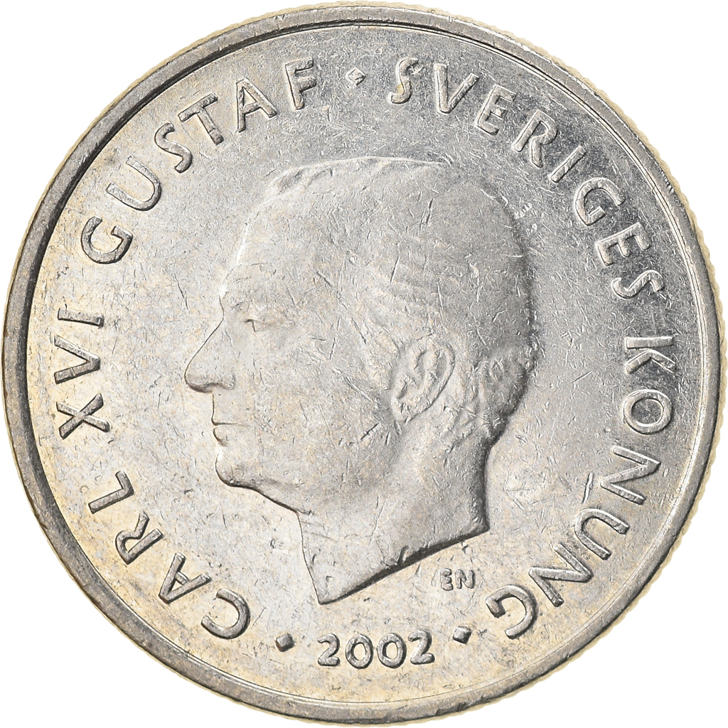 Coins of Sweden2003 コイン　メダル Coin, Sweden, Carl XVI Gustaf, Krona, 2002, Eskilstuna