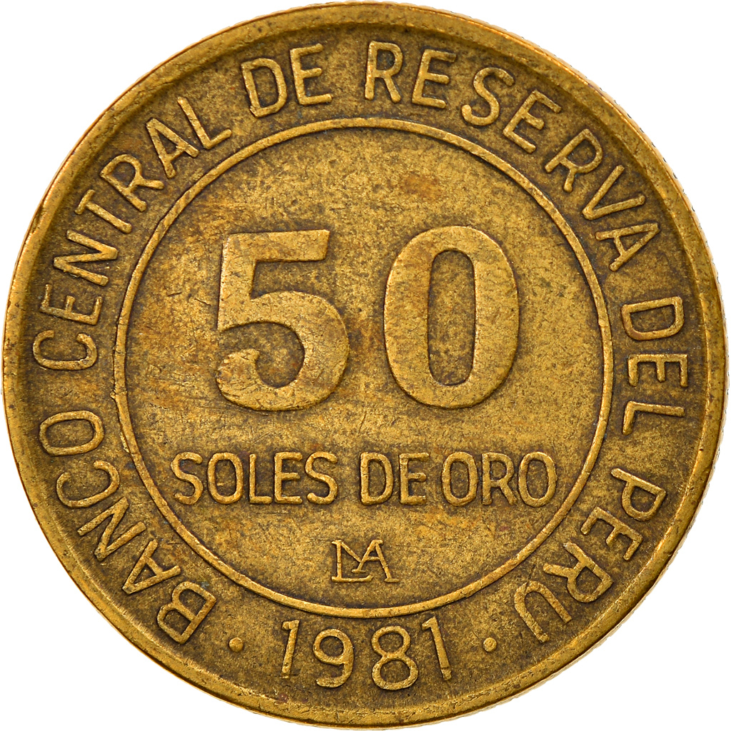 Coin, Peru, 50 Soles, 1981, Lima, , Aluminum-Bronze, KM:273