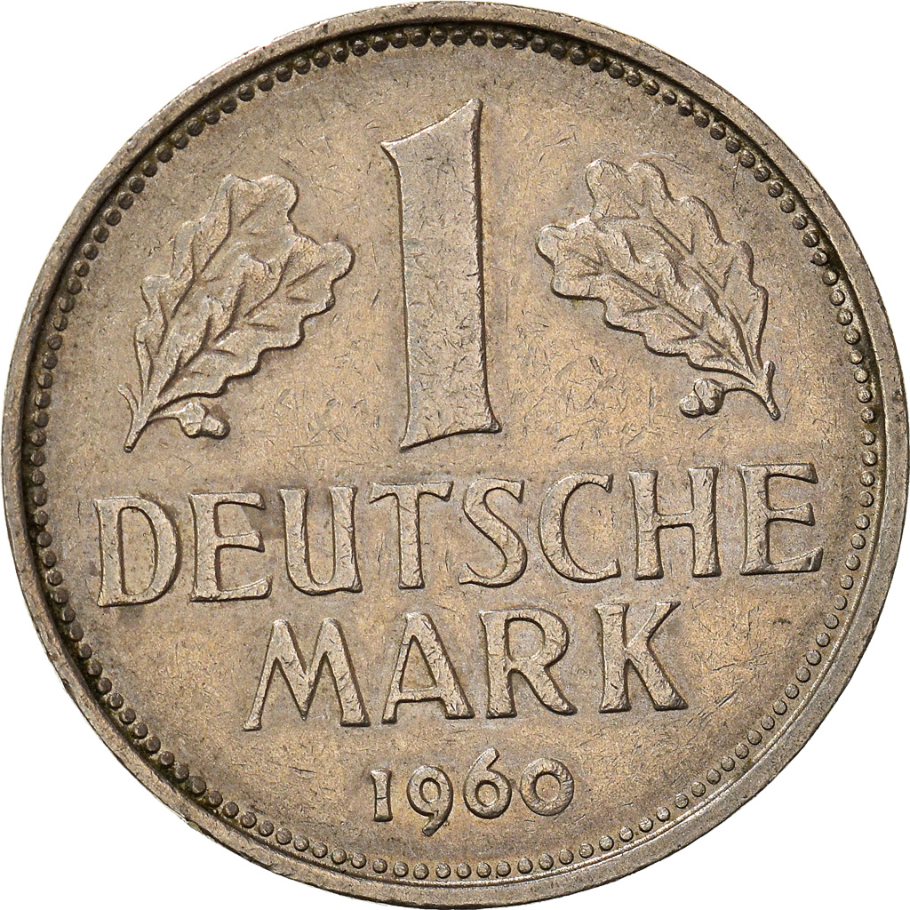 Coin, GERMANY - FEDERAL REPUBLIC, Mark, 1960, Stuttgart, 