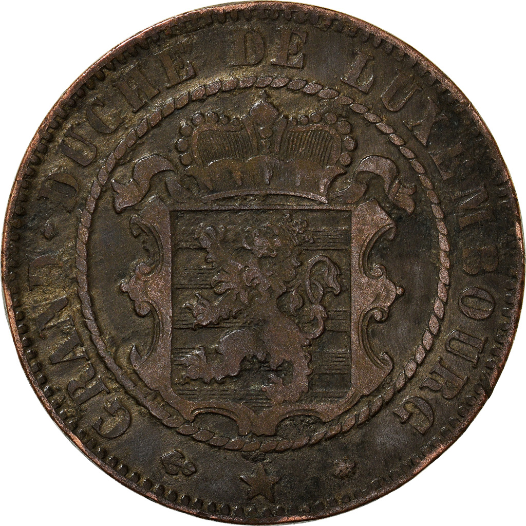 Coin, Luxembourg, William III, 10 Centimes, 1865, Paris, , Bronze