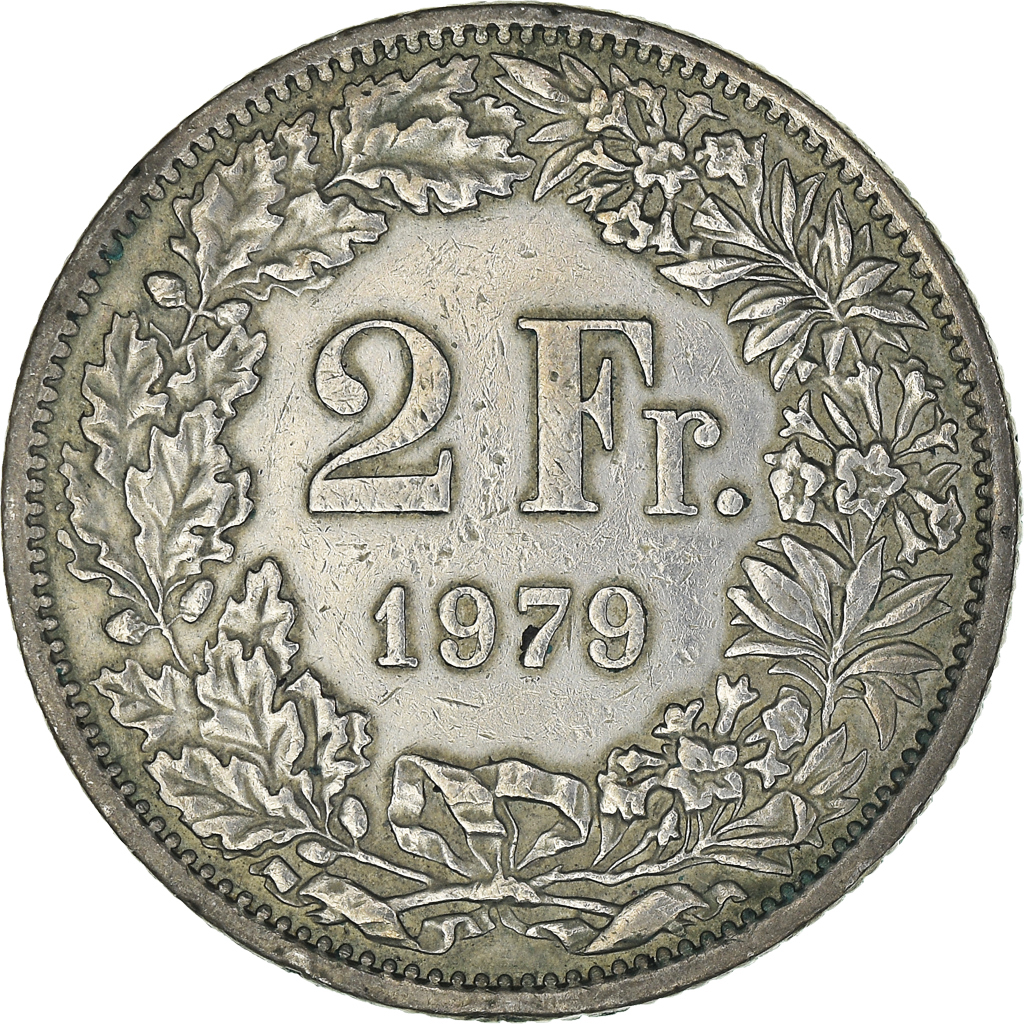 Coin, Switzerland, 2 Francs, 1979, Bern, , Copper-nickel, KM:21a.1