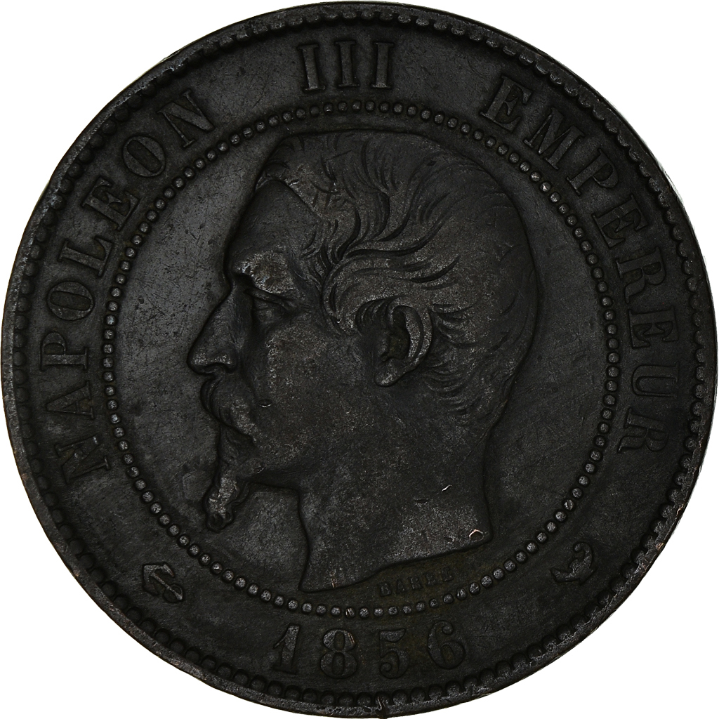 Coin, France, Napoléon III, 10 Centimes, 1856, Lille, , Bronze