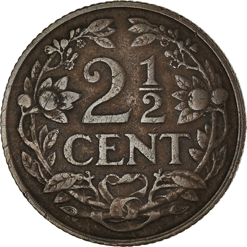 Coin, Netherlands, Wilhelmina I, 2-1/2 Cent, 1915, , Bronze, KM:150