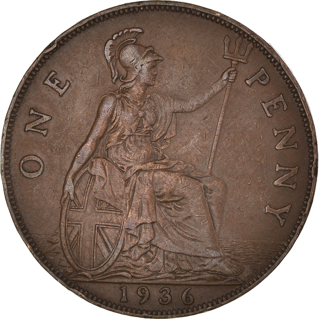 Coin, Great Britain, George V, Penny, 1936, , Bronze, KM:838