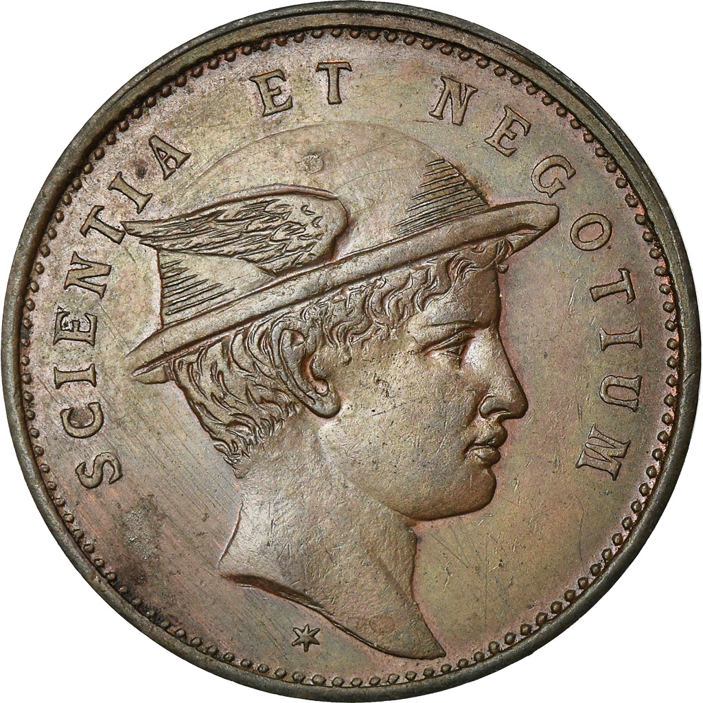 Coin, France, Ecole Pratique de Commerce, Paris, 10 Centimes, , Copper