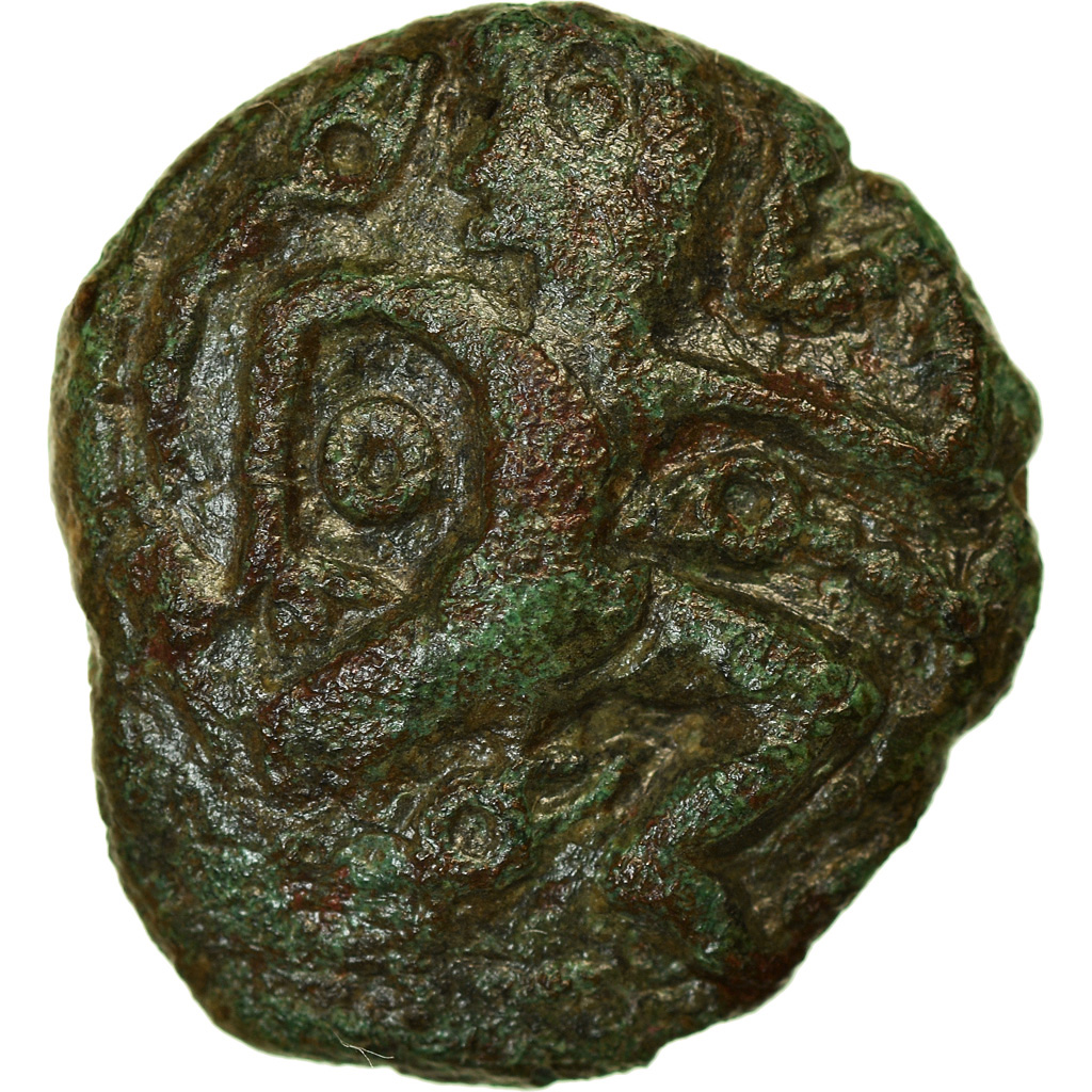 Coin, Bellovaci, Bronze au personnage courant, Ist century BC, EF