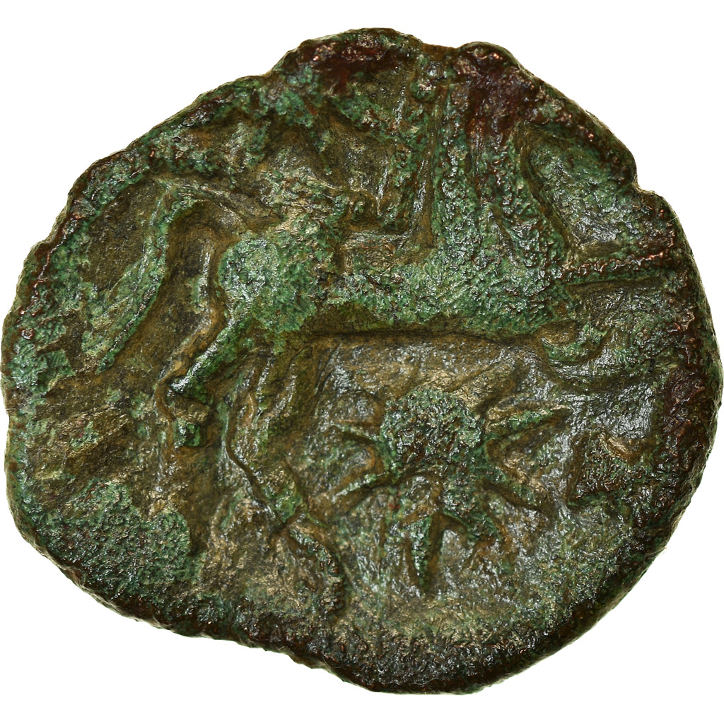 Coin, Bellovaci, Bronze au personnage courant, Ist century BC, EF