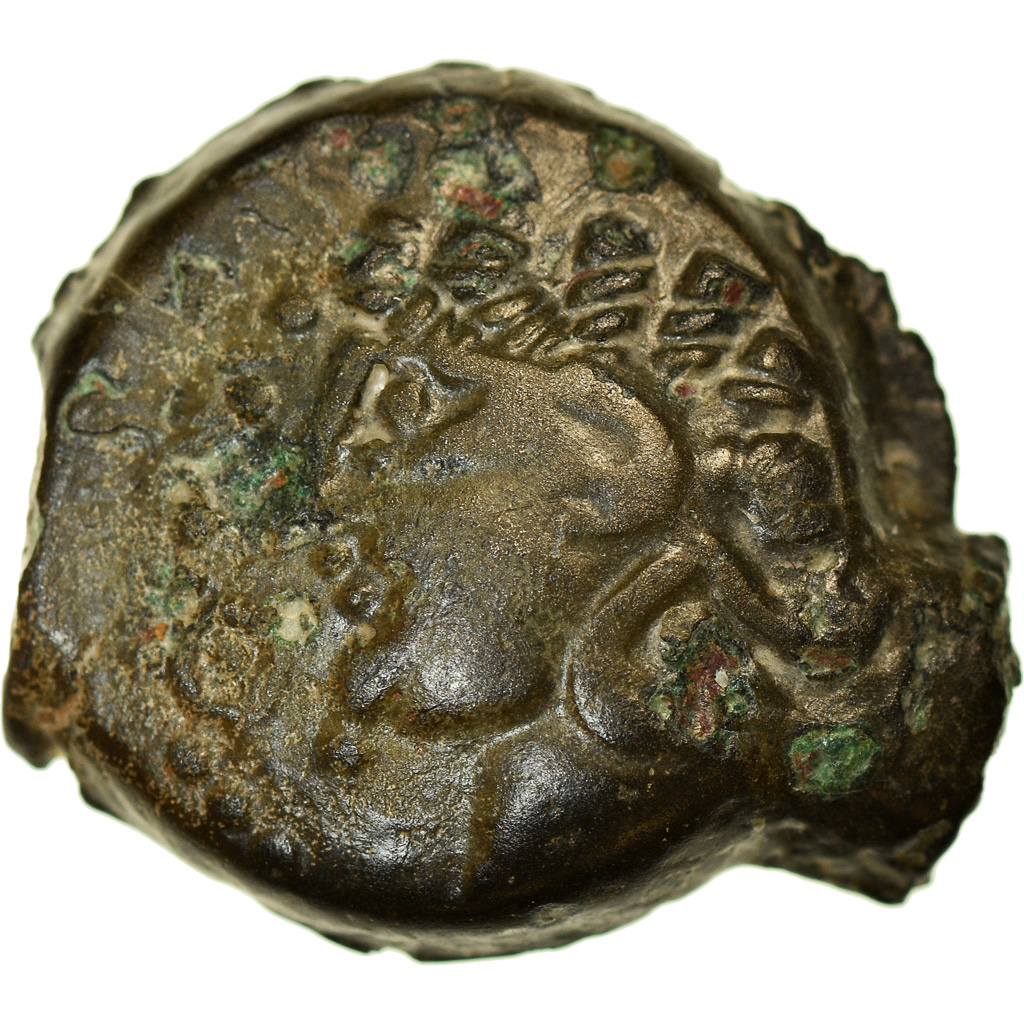 Münze, Aulerci Eburovices, Bronze au Cheval et au Sanglier, Ist century BC, SS