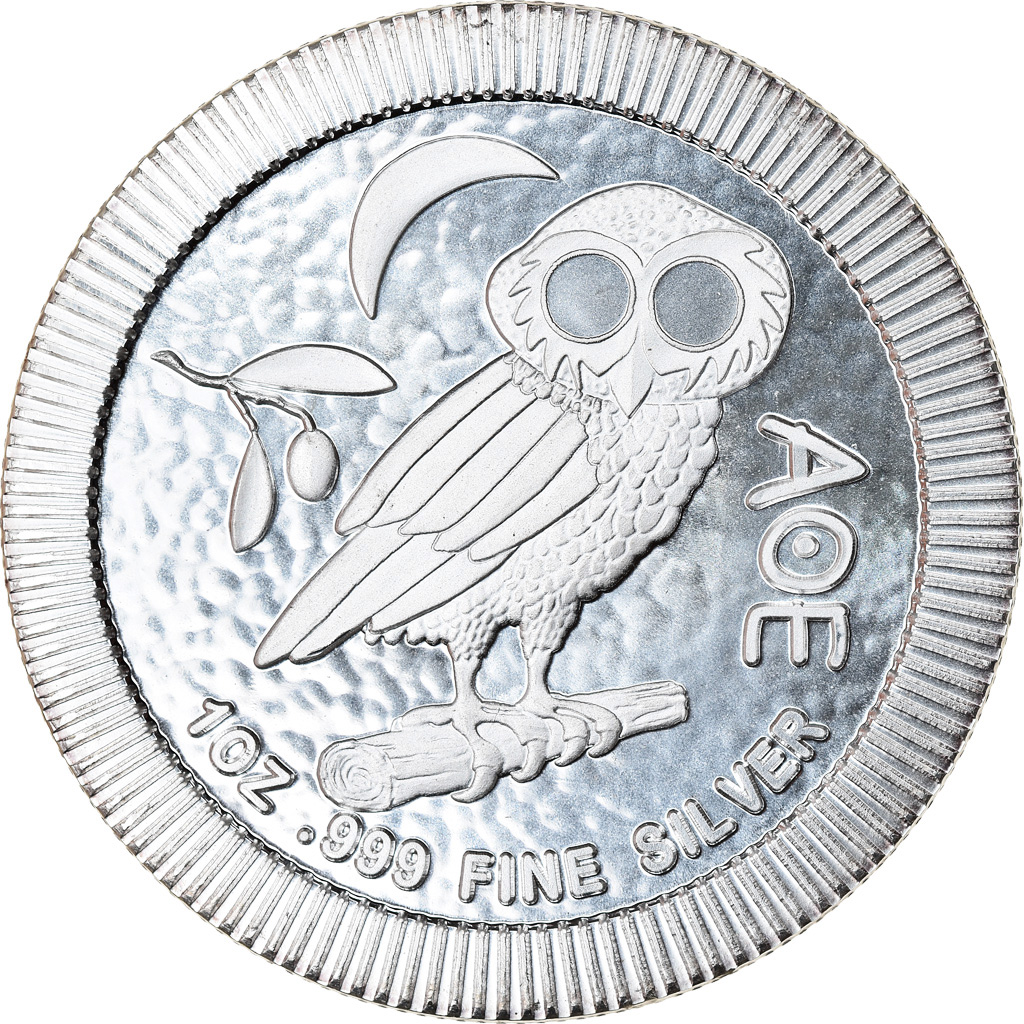 Coin, Niue, Elizabeth II, Athena Owl, 2 Dollars, 2017, 1 Oz, , Silver