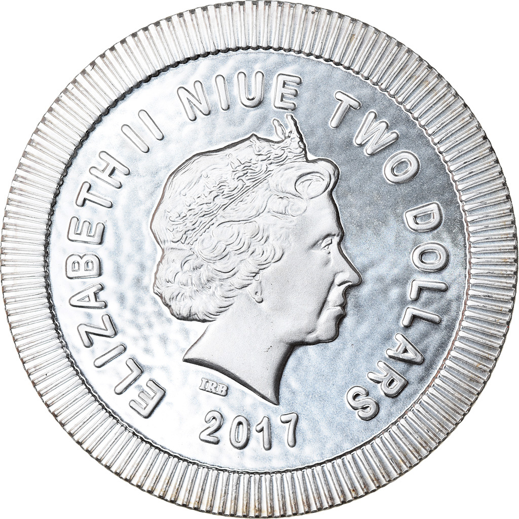 Coin, Niue, Elizabeth II, Athena Owl, 2 Dollars, 2017, 1 Oz, , Silver