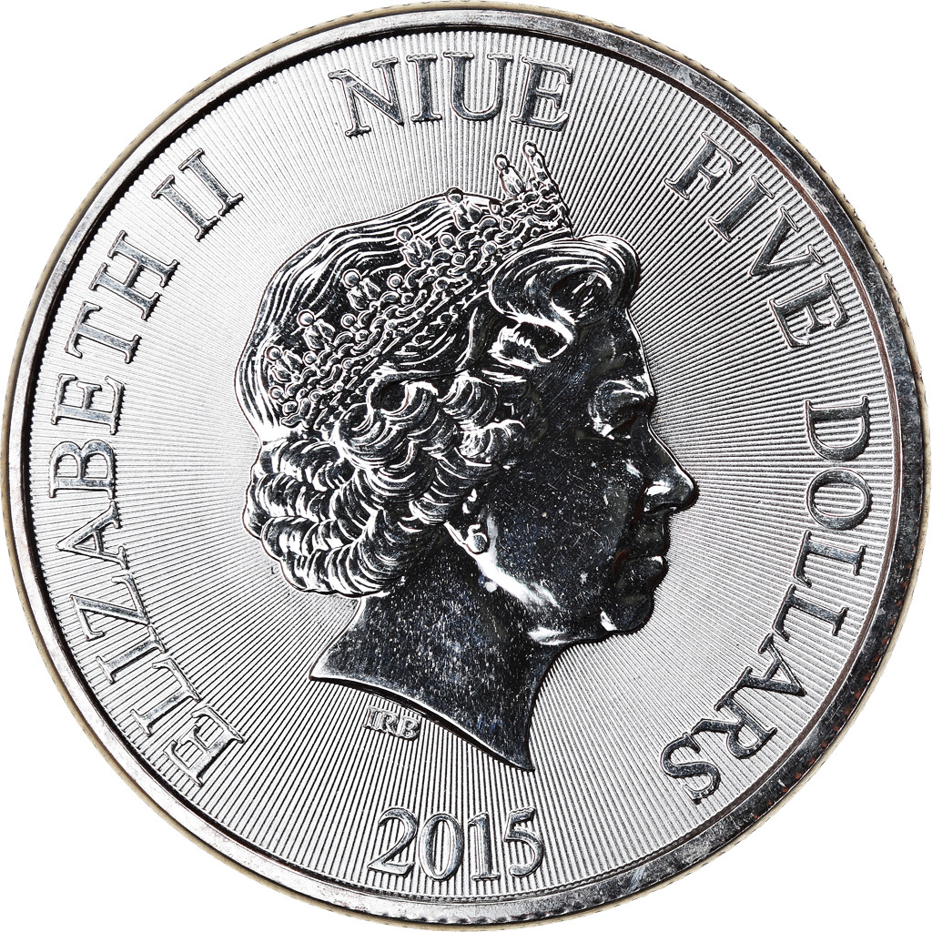 Coin, Niue, Elizabeth II, Hawksbill Turtle, 5 Dollars, 2015, 2 Oz,
