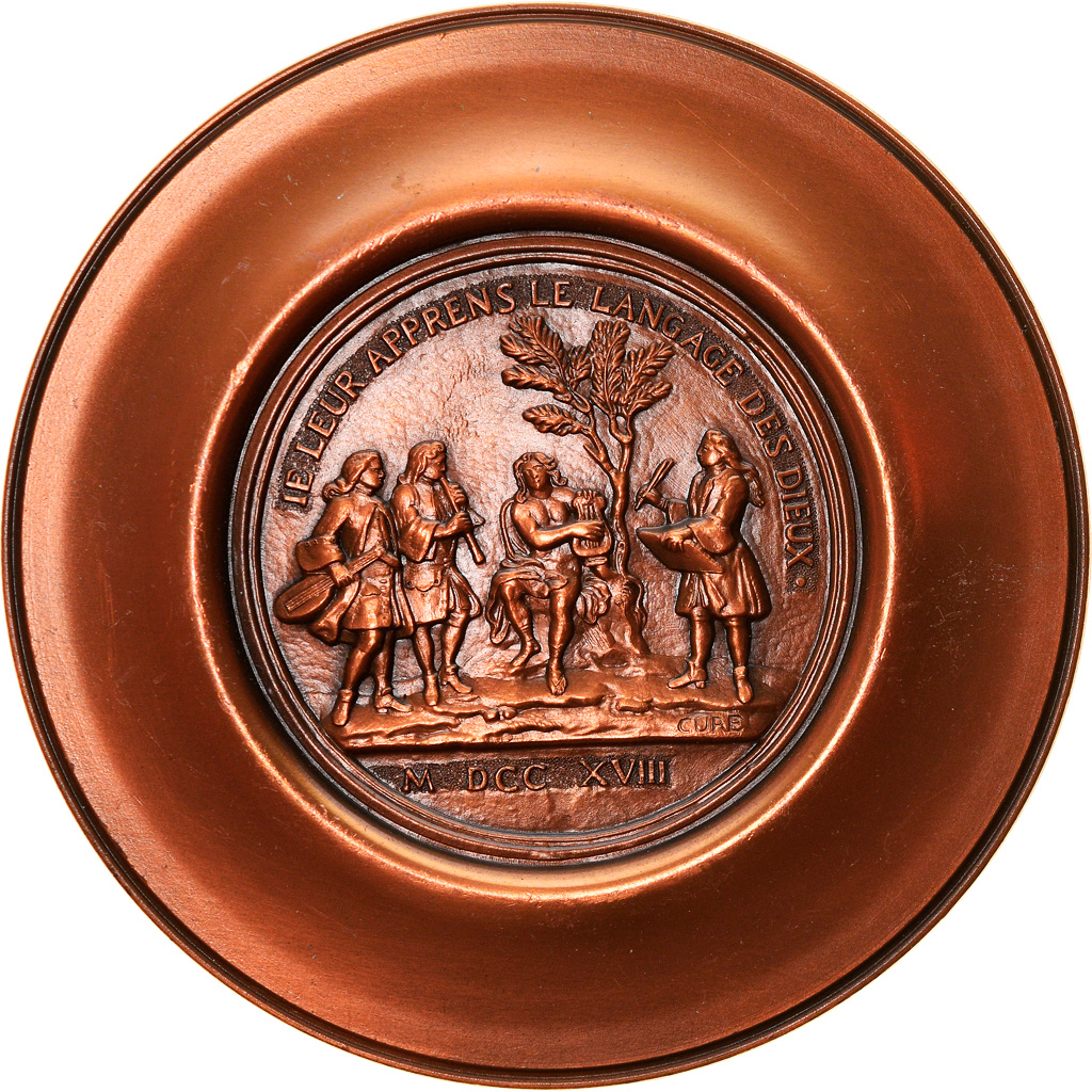 France, Medal, François de Malherbe, n.d. (1967), Copper, Cure, 