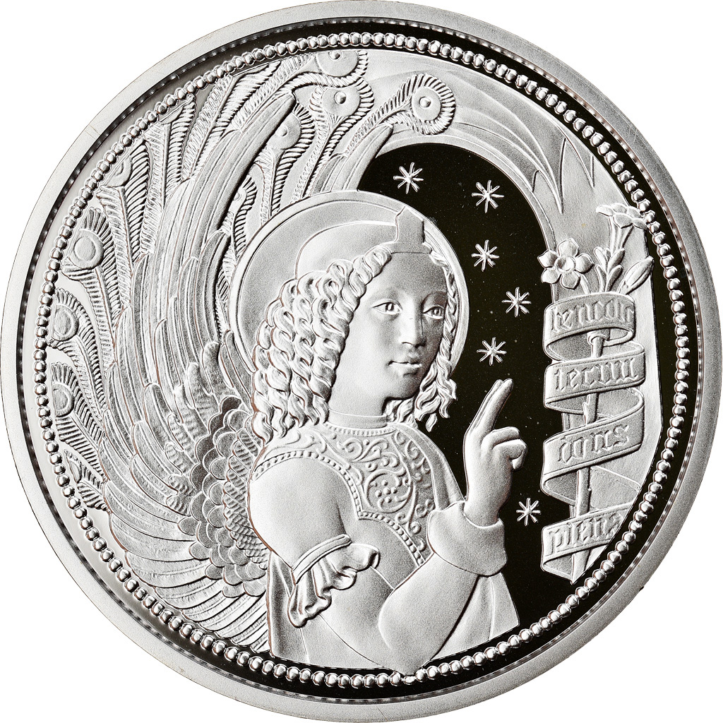 Austria, 10 Euro, Gabriel - The Revealing Angel, 2017, Colourized,