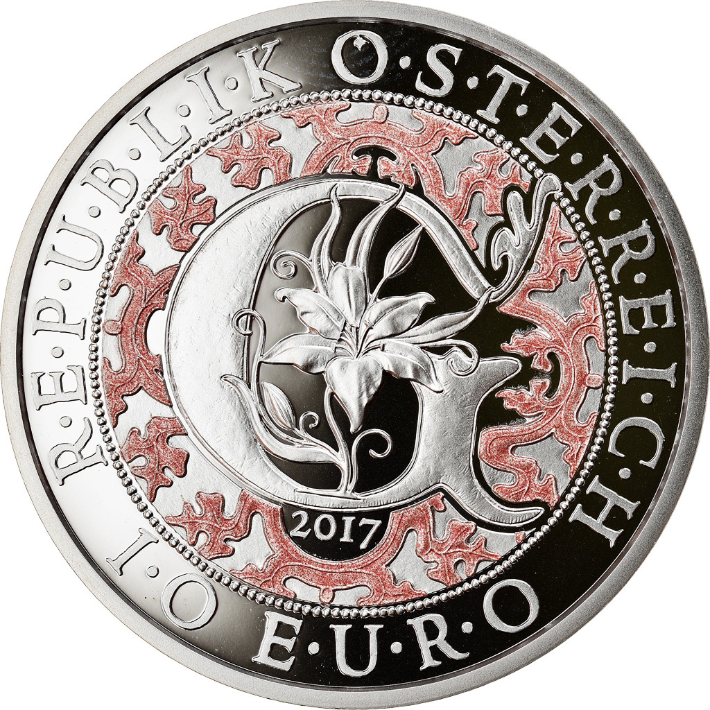 Austria, 10 Euro, Gabriel - The Revealing Angel, 2017, Colourized,