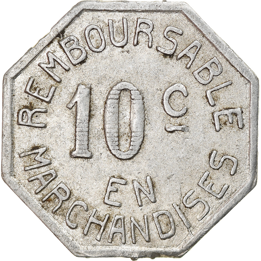 Coin, France, Coopérative Militaire, Pau, 10 Centimes, , Aluminium
