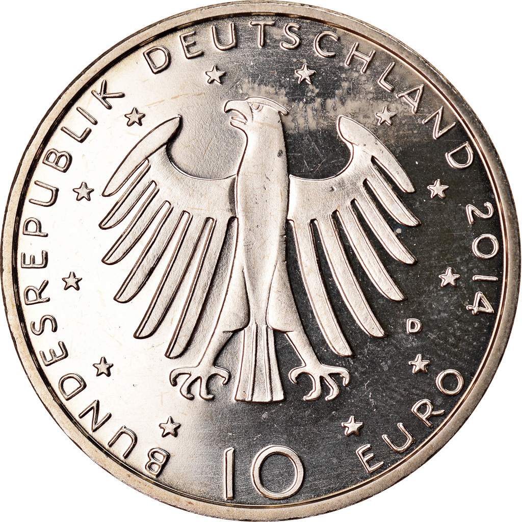République fédérale allemande, 10 Euro, 2014, Munich, SPL+, Cupro-nickel