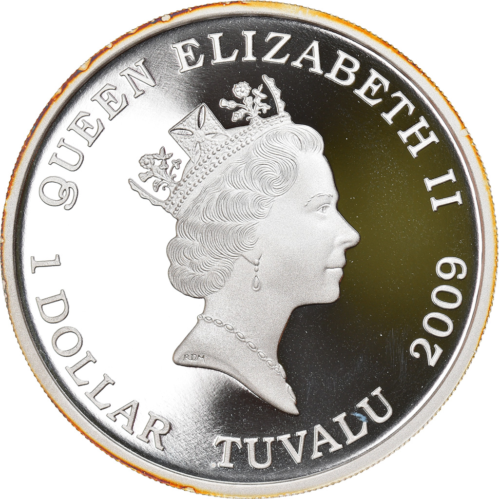 Coin, Tuvalu, Elizabeth II, 50th Anniversary of Barbie, Dollar
