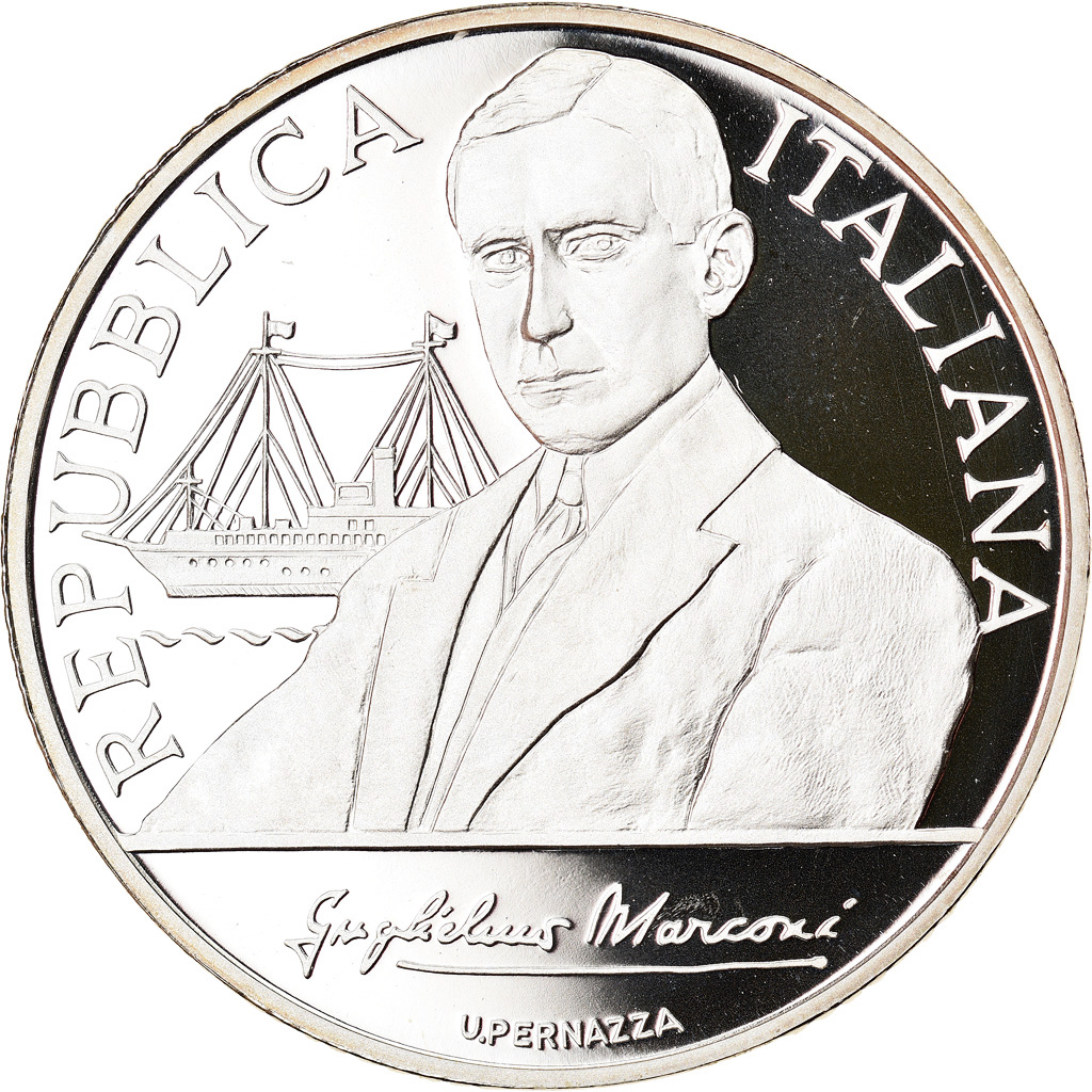 Italie, 10 Euro, Guglielmo Marconi, 2009, Rome, Proof, FDC, Argent, KM:317