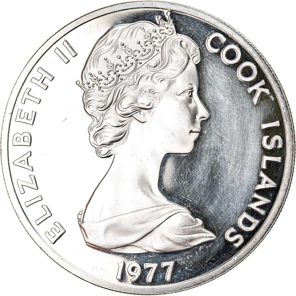 Coin, Cook Islands, Elizabeth II, Silver Jubilee, 25 Dollars, 1977,