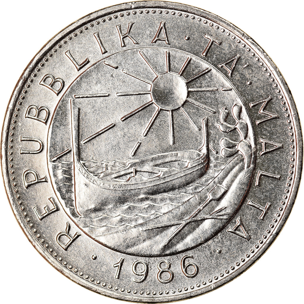 Coin, Malta, Lira, 1986, , Nickel, KM:82