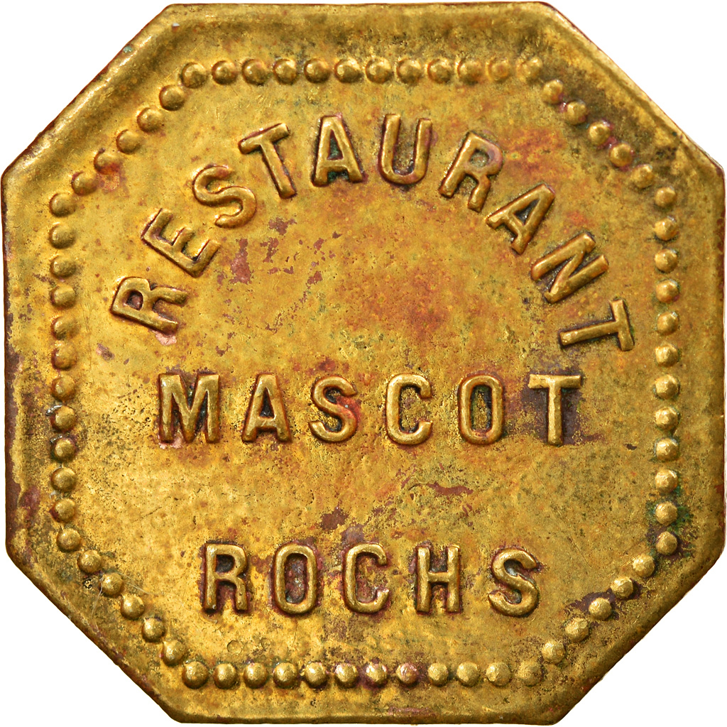 Coin, Algeria, Mascot Rochs, Restaurant, Alger, 50 Centimes, Rare, 