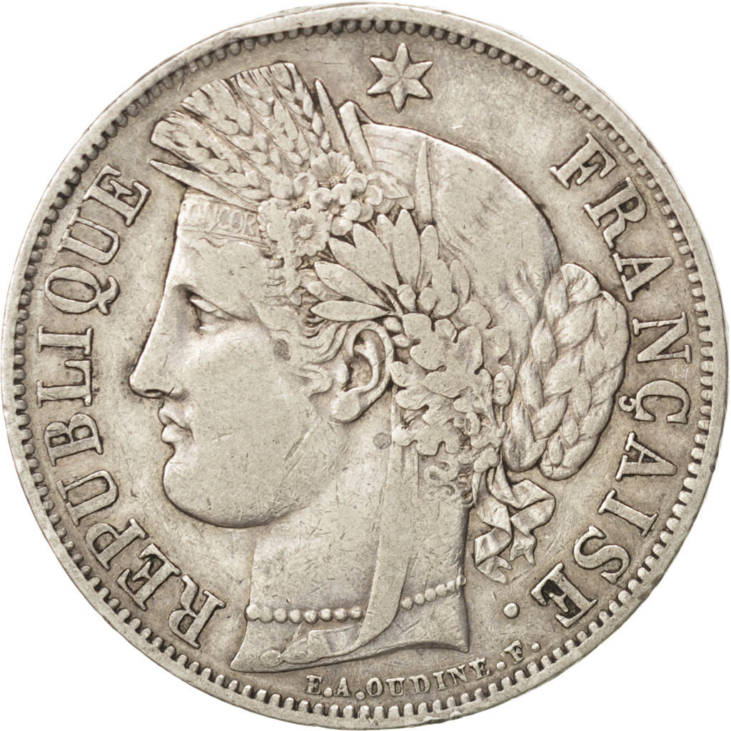 Coin, France, Cérès, 5 Francs, 1850, Strasbourg, , Silver, KM:761.2
