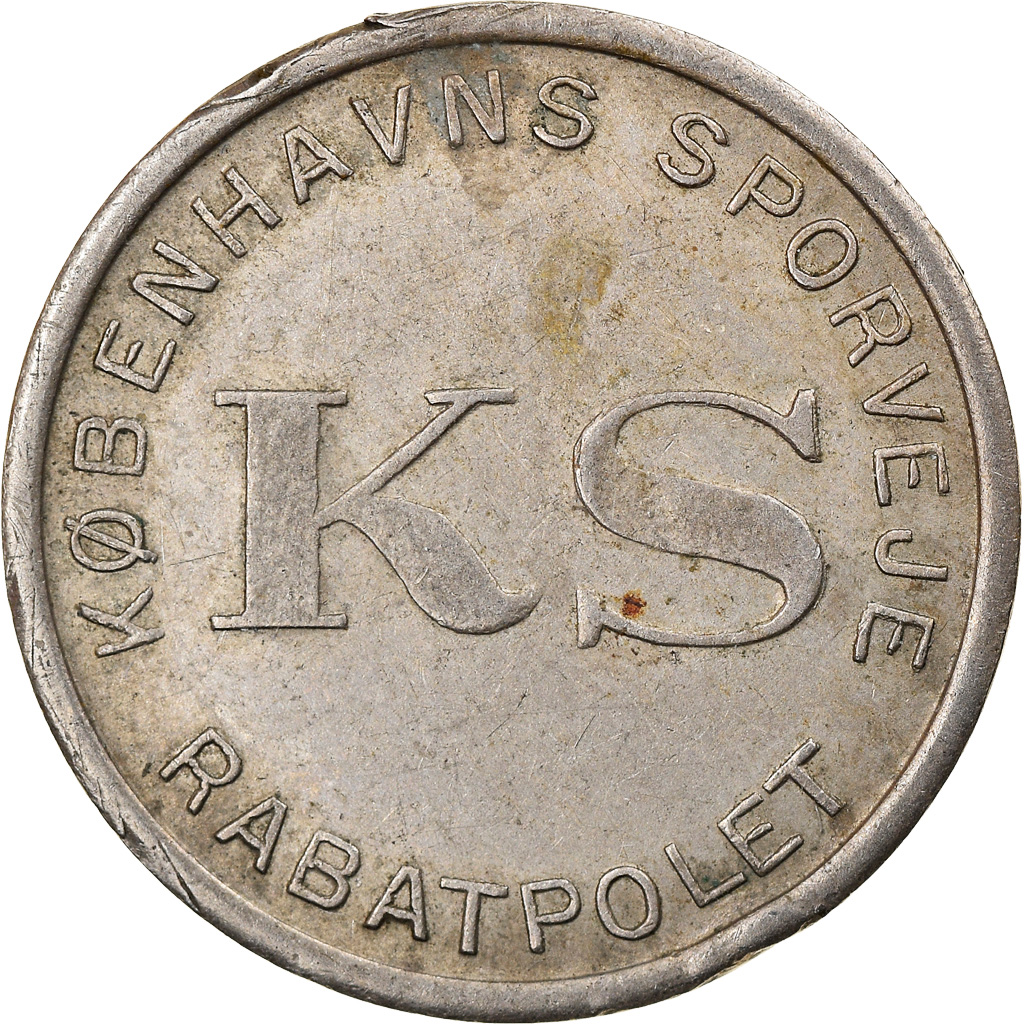 Denmark, Token, Københavns Sporveje Rabatpolet, , Maillechort