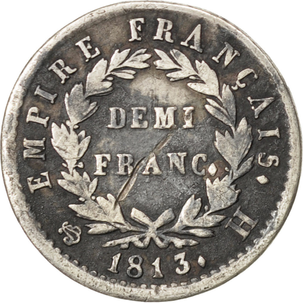 Coin, France, Napoléon I, 1/2 Franc, 1813, La Rochelle, , Silver