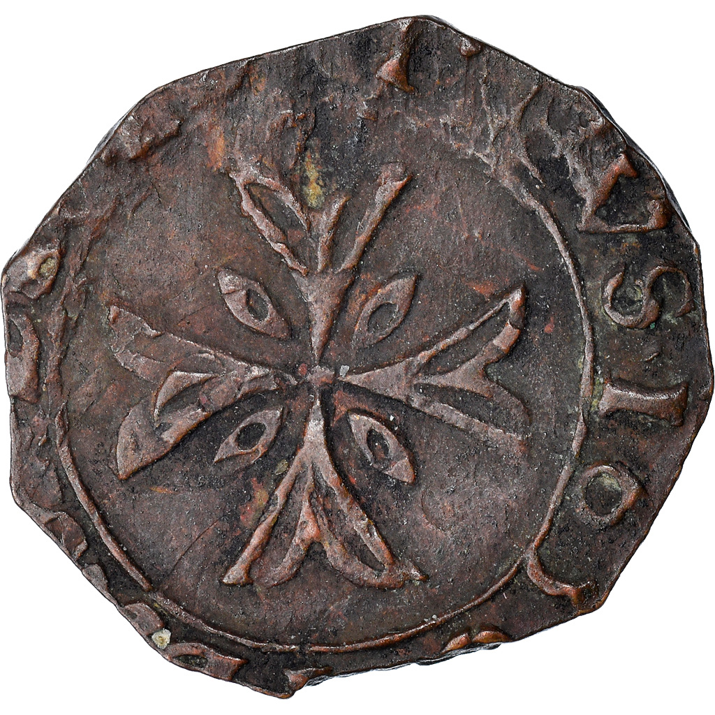 Coin, France, DOMBES, Gaston d'Orléans, Liard, 1650, Trévoux, 