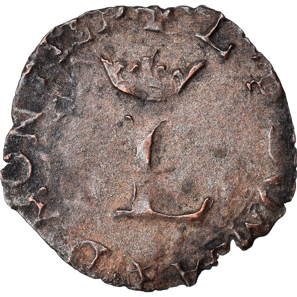 Coin, France, DOMBES, Louis II de Montpensier, Liard, 1579, Trévoux, 