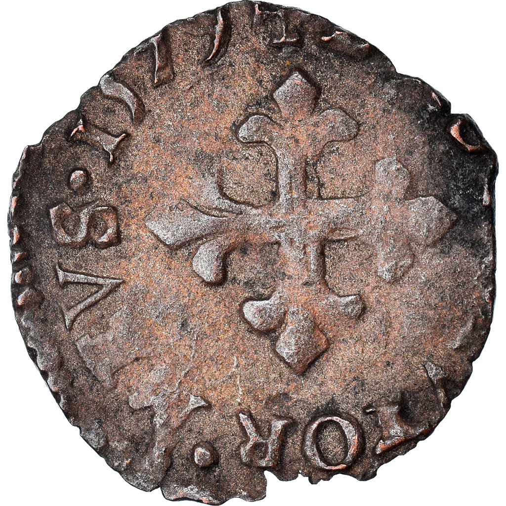 Coin, France, DOMBES, Louis II de Montpensier, Liard, 1579, Trévoux, 
