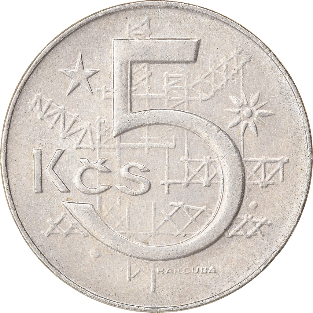 Coin, Czechoslovakia, 5 Korun, 1990, , Copper-nickel, KM:60